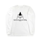 YOOODAの猫のYOOODA英字プリント Long Sleeve T-Shirt