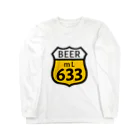 無水屋の【ROUTE 66風】BEER 633 (瓶なし) ロングスリーブTシャツ