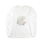 みにゆん　ねこのRoses and cute puppies ~ Long Sleeve T-Shirt