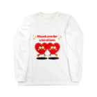 Tsubachan Shop【シンプルでかっこいい・かわいいデザイン中心】のThank you for a lot of love　ホワイトデー ロングスリーブTシャツ
