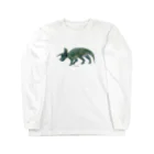 segasworksのTriceratops prorsus(トリケラトプス ・プロルスス)着彩画 Long Sleeve T-Shirt