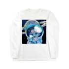 てきとのグッズ展の宇宙へ飛び出せ！てきねこロングTシャツ Long Sleeve T-Shirt