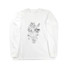 空想画学販売所の猫のフラダンサー　正面姿 Long Sleeve T-Shirt