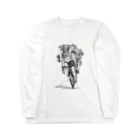 空想画学販売所の猫の自転車レース Long Sleeve T-Shirt