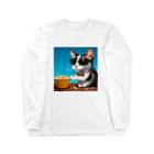 じょんすたいるのPopcorn Cat Long Sleeve T-Shirt