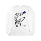 ハヤシアカネの本好きおおかみ Long Sleeve T-Shirt