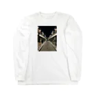 小鳥と映画館の京都の風景　夜 Long Sleeve T-Shirt