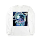 てきとのグッズ展の宇宙でも相棒と一緒！ロングTシャツ Long Sleeve T-Shirt