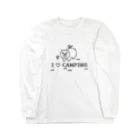 あふろっち商店のI LOVE CAMPING（黒） ロングスリーブTシャツ