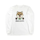 豆つぶのshiba-inu fanciers(赤柴) ロングスリーブTシャツ