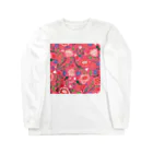 Katie（カチエ）のエキゾチックな花柄（ピンク） Long Sleeve T-Shirt