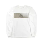 坂月川トゥーンスタジオの罫線わんこ Long Sleeve T-Shirt