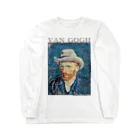 MUGEN ARTのゴッホ　灰色のフェルト帽の自画像　Vincent van Gogh  ロングスリーブTシャツ