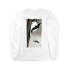 MUGEN ARTの小原古邨　月に蝙蝠（コウモリ）Ohara Koson / Bats under the full moon Long Sleeve T-Shirt