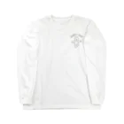 えりぴのおみせのおそろいTシャツ しろくま 長袖（白/グレー） Long Sleeve T-Shirt