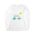 mopumopuのふんわりレインボー ロングスリーブTシャツ