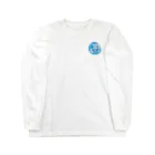 Nattsu.のアートショップの爽やかスマイル ワンポイント 半紙コラージュ ノーマスク Long Sleeve T-Shirt