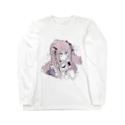 blossomのピンク✖紫系の地雷女の子 ロングスリーブTシャツ