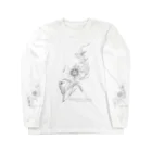 ATELIER PER BAMBINI HOHO BUBU.のCavalluccio marino e fiore della passione. ロングスリーブTシャツ