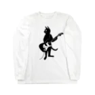 SHOP KazzBのギターを弾くネコ Long Sleeve T-Shirt