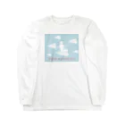 soraのHave a good day 紙飛行機に乗った猫のさぶろう Long Sleeve T-Shirt