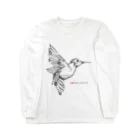 t-shirts-cafeのフォントイラストレーション『hummingbird（ハミングバード・ハチドリ）』 Long Sleeve T-Shirt