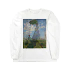 世界美術商店の散歩、日傘をさす女性 / Woman with a Parasol - Madame Monet and Her Son Long Sleeve T-Shirt