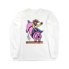 P-STYLEの豚のロデオ ロングスリーブTシャツ