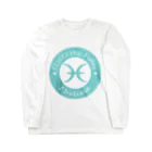 Yuko’ｓ Galleryの12星座キーフレーズ&パワーカラー～うお座～ / 12 zodiac key phrase & power colour - Pisces - ロングスリーブTシャツ