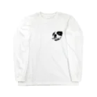 アビ屋さんの恐怖の犬 モノトーン ワンポイント Long Sleeve T-Shirt