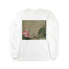 寿めでたや(ukiyoe)の日本画：伊藤若冲_蓮池遊魚図 Long Sleeve T-Shirt