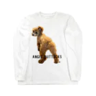 ML HOUSEの犬のおしり前面印刷(黒文字) ロングスリーブTシャツ