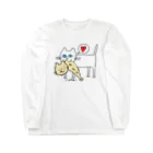 ししゃもねこ社のガクブルししゃもねこ Long Sleeve T-Shirt