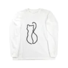 【KOTCH】 Tシャツショップの猫　ライン ロングスリーブTシャツ