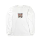 チャリティーグッズ-犬専門デザインのチワワ-チョコタン「I♡CHIHUAHUA」 Long Sleeve T-Shirt