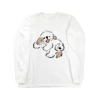 ぺろぺろぺろぺろ【せいこせんせい】のシーズー ニコニコ 　【せいこせんせい】犬 ロングスリーブTシャツ