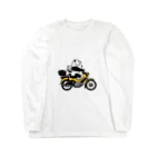 へっぽこデザインのクロスカブ　綺麗な黄色 Long Sleeve T-Shirt