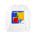 にょんのTシャツ屋さんのりんごアート Long Sleeve T-Shirt