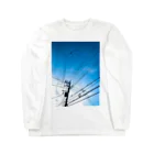 もず黒の青空グラフィック Long Sleeve T-Shirt