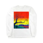 「アートとメルヘンと創作の森グッズ」のアートとメルヘンと創作の森　ノスタルジック　絵画　茜色の空　秋野あかね Long Sleeve T-Shirt