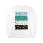 WAMI ARTのヲシテ文字イロイロ ロングスリーブTシャツ