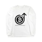 仮想通貨グッズショップの急上昇ビットコインシリーズ（黒ロゴ） Long Sleeve T-Shirt