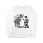 桜音ことこ企画の雪原の少年とオオカミ Long Sleeve T-Shirt