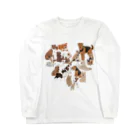 sayapochaccoのMy favorite terrier in the shape of a heart♥brown~beige~white ロングスリーブTシャツ