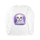 Vasetti_pressのオバケ子犬 ロングスリーブTシャツ