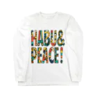 原ハブ屋【SUZURI店】のHABU & PEACE（T-SE） Long Sleeve T-Shirt