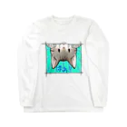 ゆたかの森ののぞく子猫 Long Sleeve T-Shirt