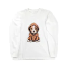 Vasetti_pressのパーカーを着ているピットブル Long Sleeve T-Shirt