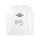 rina_suzuriのもふもふシマエナガ coffee -Tシャツ- Long Sleeve T-Shirt