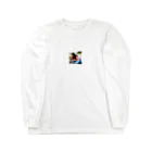 テルのビジネス大学のショップの可愛い犬と少女 Long Sleeve T-Shirt